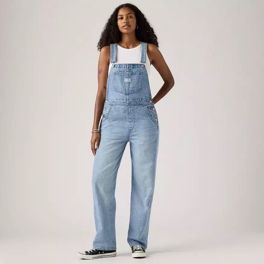 LEVI'S Women's Vintage Overalls Size XS In What a Delight - Medium Wash